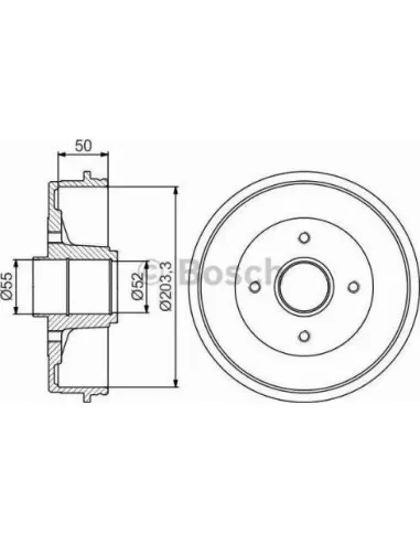 Tambor de freno Bosch 986477171