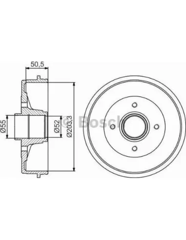 Tambor de freno Bosch 986477172