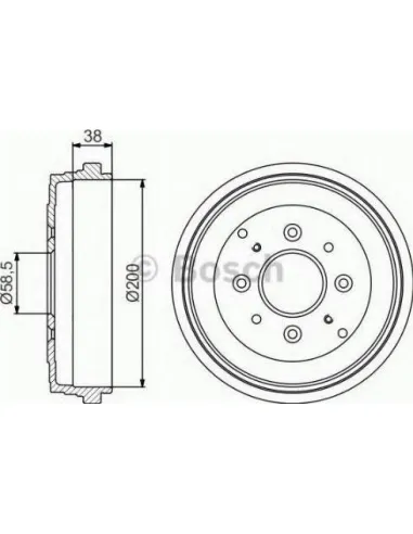 Tambor de freno Bosch 986477174