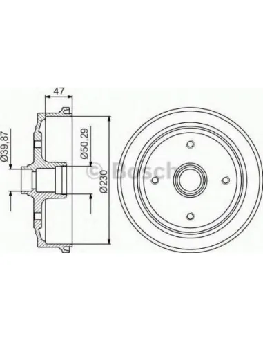 Tambor de freno Bosch 986477176
