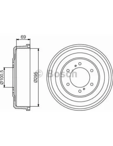 Tambor de freno Bosch 986477177