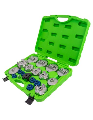 JUEGO DE EXTRACTORES PARA FILTROS DE ACEITE / 19PCS EN ALUMINIO