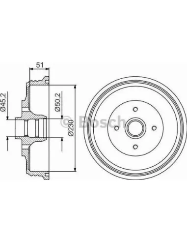 Tambor de freno Bosch 986477178