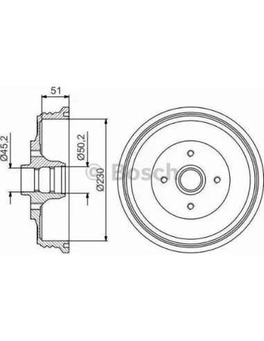 Tambor de freno Bosch 986477179