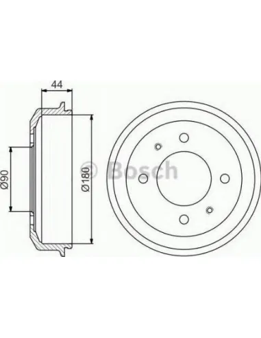 Tambor de freno Bosch 986477181