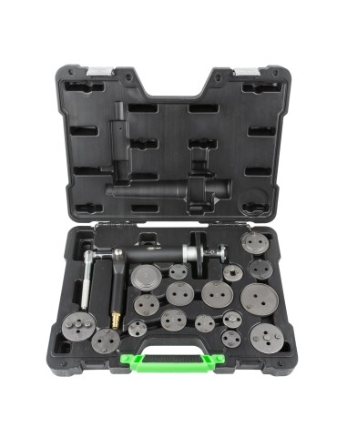 KIT REPOSICIONADOR PARA PISTONES DE FRENO CON PISTOLA 18PCS