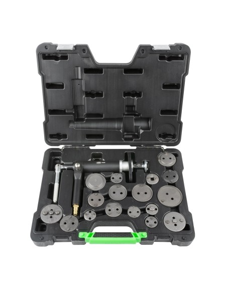 KIT REPOSICIONADOR PARA PISTONES DE FRENO CON PISTOLA 18PCS