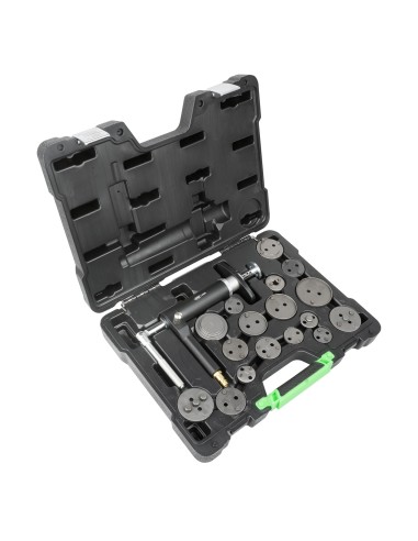 KIT REPOSICIONADOR PARA PISTONES DE FRENO CON PISTOLA 18PCS