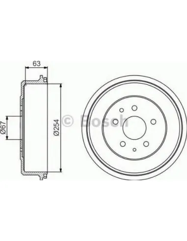 Tambor de freno Bosch 986477183