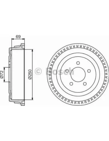 Tambor de freno Bosch 986477185