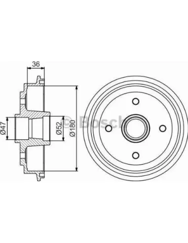 Tambor de freno Bosch 986477187