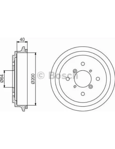 Tambor de freno Bosch 986477188