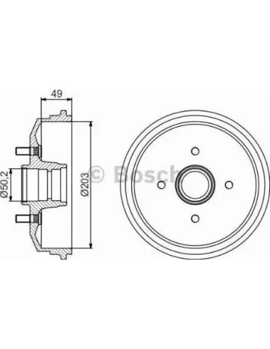 Tambor de freno Bosch 986477190