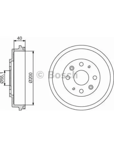Tambor de freno Bosch 986477191