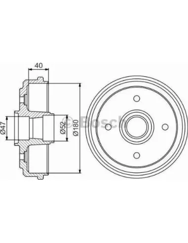Tambor de freno Bosch 986477192