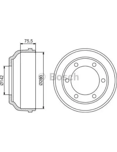 Tambor de freno Bosch 986477195