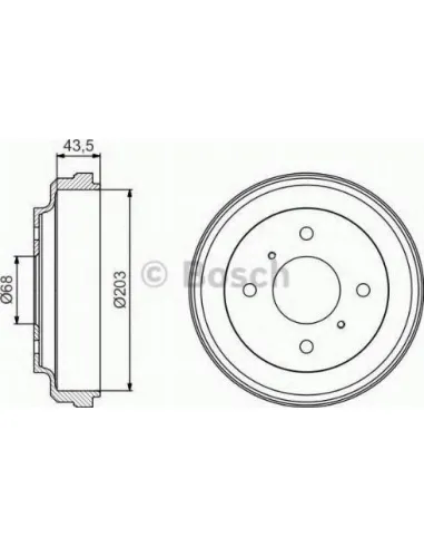 Tambor de freno Bosch 986477198