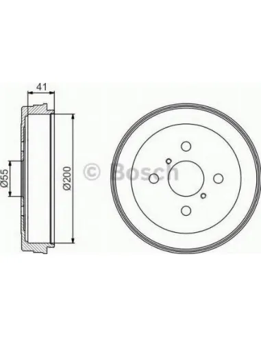 Tambor de freno Bosch 986477199