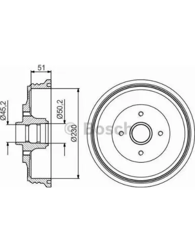 Tambor de freno Bosch 986477200
