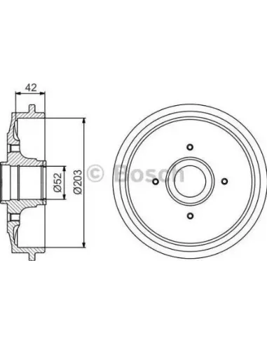Tambor de freno Bosch 986477201
