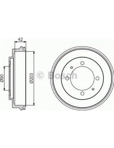 Tambor de freno Bosch 986477202