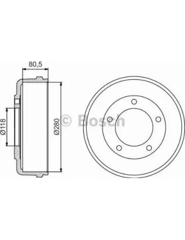 Tambor de freno Bosch 986477203