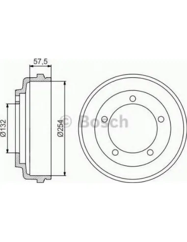 Tambor de freno Bosch 986477204