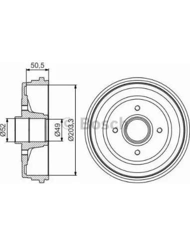 Tambor de freno Bosch 986477205