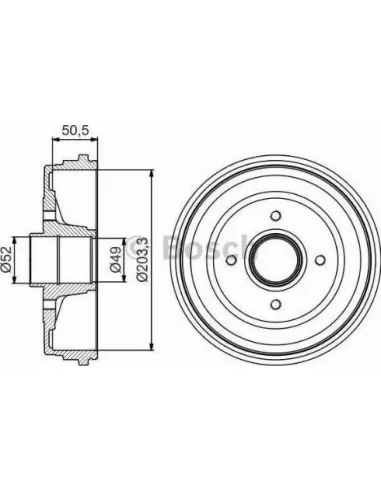 Tambor de freno Bosch 986477206