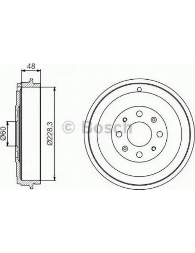 Tambor de freno Bosch 986477208