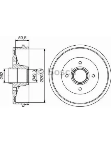 Tambor de freno Bosch 986477210