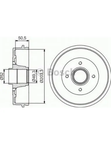 Tambor de freno Bosch 986477214