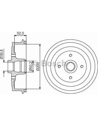 Tambor de freno Bosch 986477217
