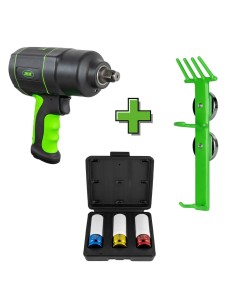 PISTOLA DE IMPACTO 1/2" 1200NM + 51341 + 51336