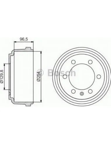 Tambor de freno Bosch 986477218