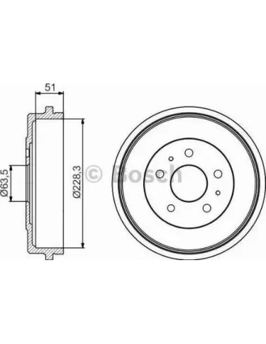 Tambor de freno Bosch 986477219
