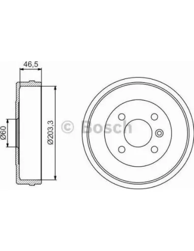 Tambor de freno Bosch 986477221