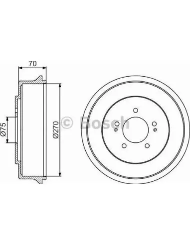 Tambor de freno Bosch 986477222