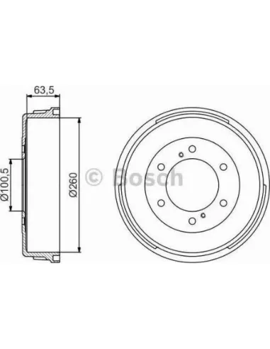 Tambor de freno Bosch 986477223