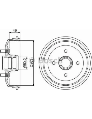 Tambor de freno Bosch 986477226