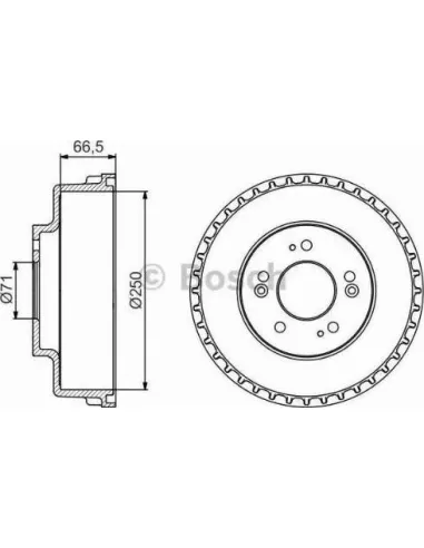 Tambor de freno Bosch 986477228