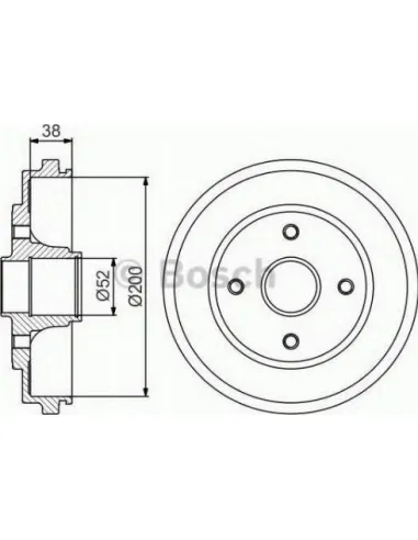 Tambor de freno Bosch 986477229