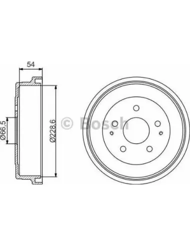 Tambor de freno Bosch 986477230