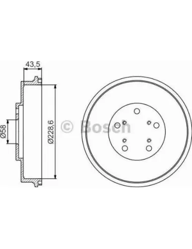 Tambor de freno Bosch 986477231