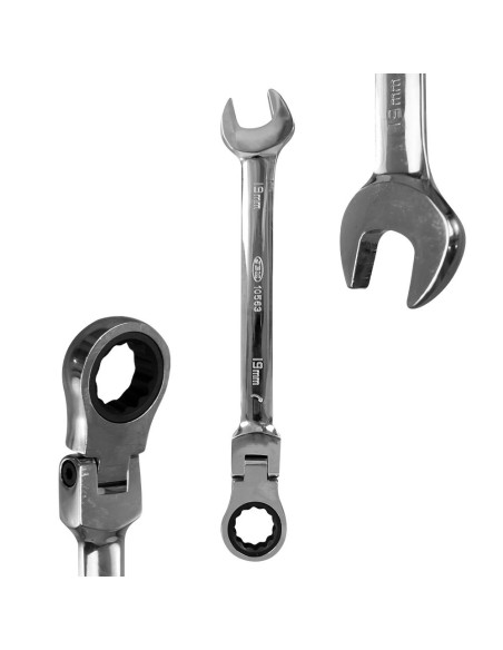 SET DE 12 LLAVES COMBINADAS ARTICULADAS CON TRINQUETE