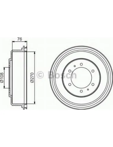Tambor de freno Bosch 986477233