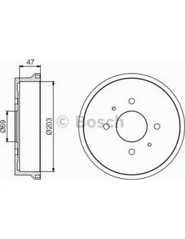 Tambor de freno Bosch 986477235