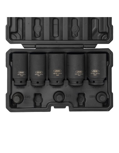 SET DE 5 VASOS HEXAGONALES Y 3 PUNTAS DE IMPACTO XZN DE 1/2"