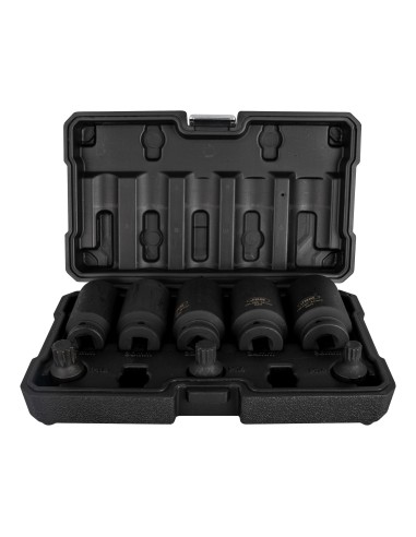 SET DE 5 VASOS Y 3 PUNTAS DE IMPACTO XZN DE 1/2"
