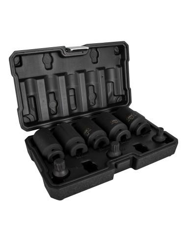 SET DE 5 VASOS Y 3 PUNTAS DE IMPACTO XZN DE 1/2"